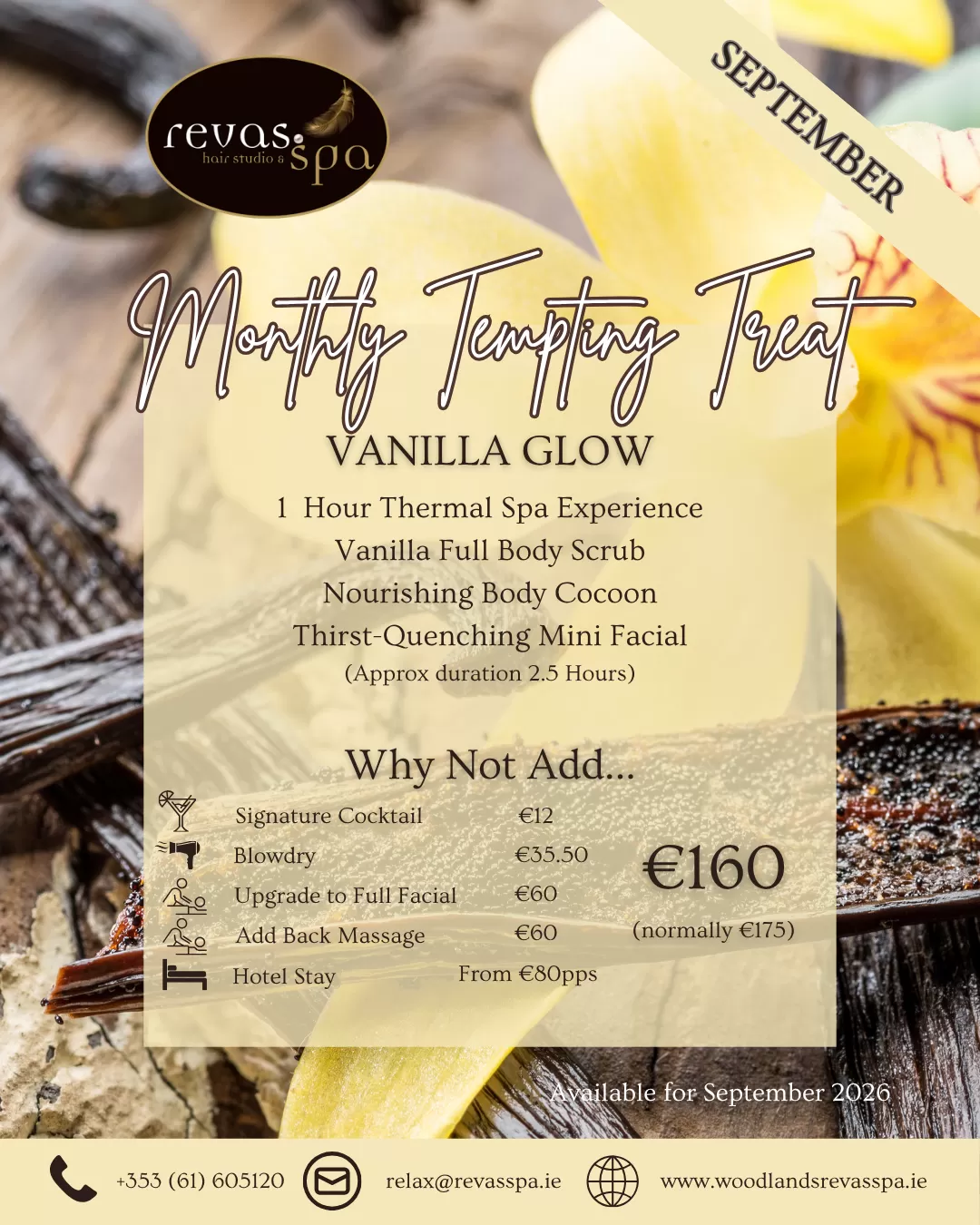 Monthly Tempting Treat at Revas Spa, Adare